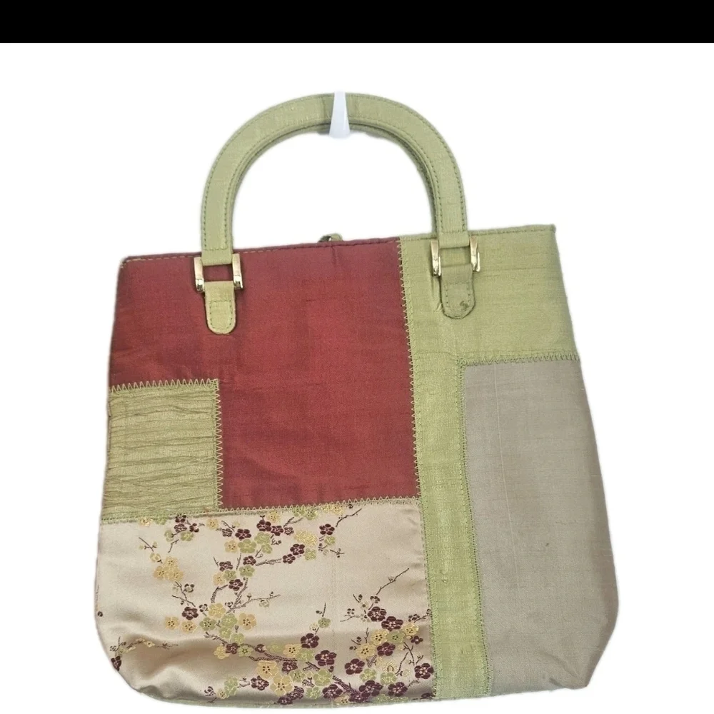 Vintage Y2K Bath & Body Works Patchwork Floral Top Handle Bag Embroidered